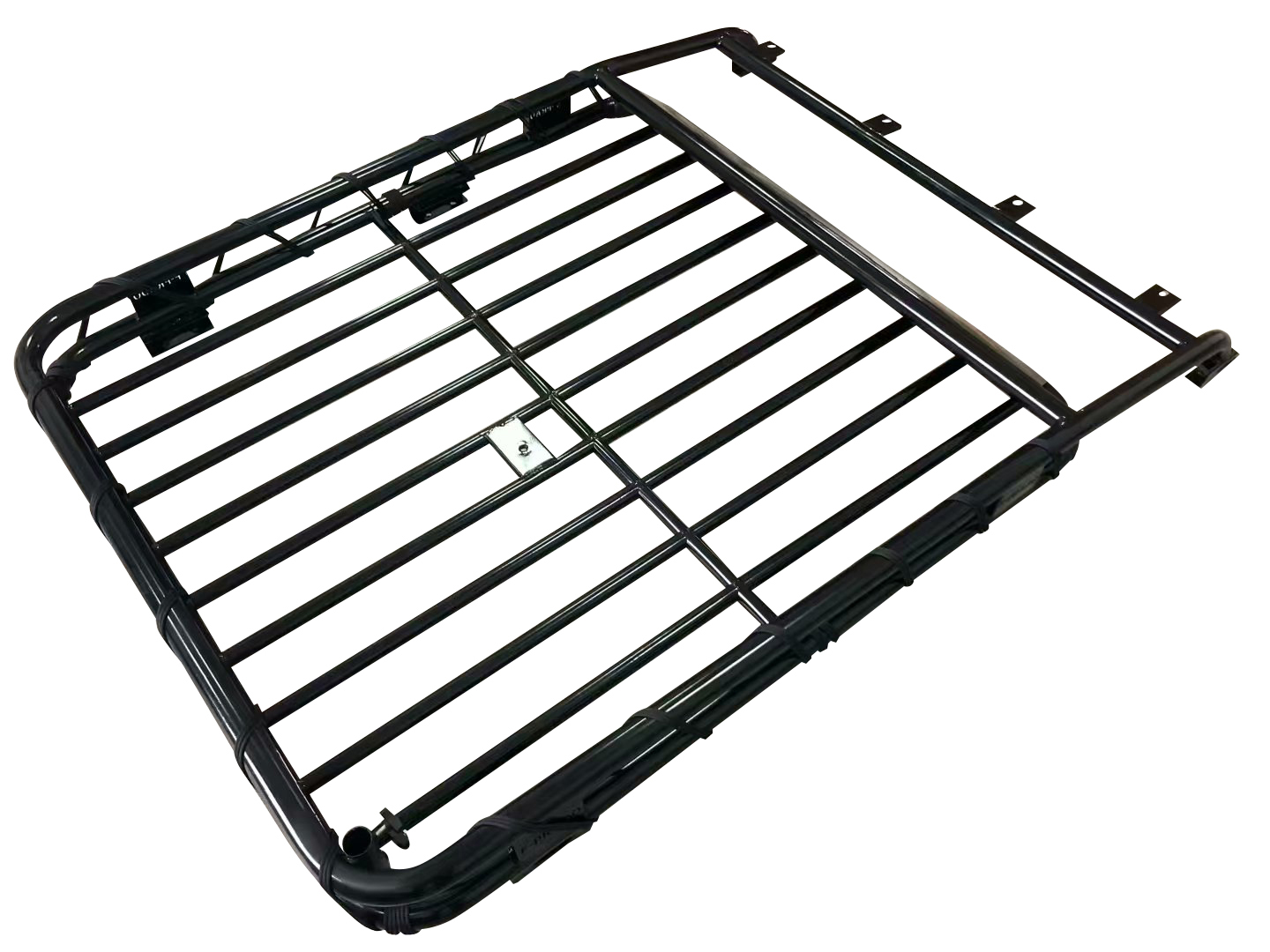 适用于 霸道定制加粗38MM铁管原车孔位安装铁质行李框