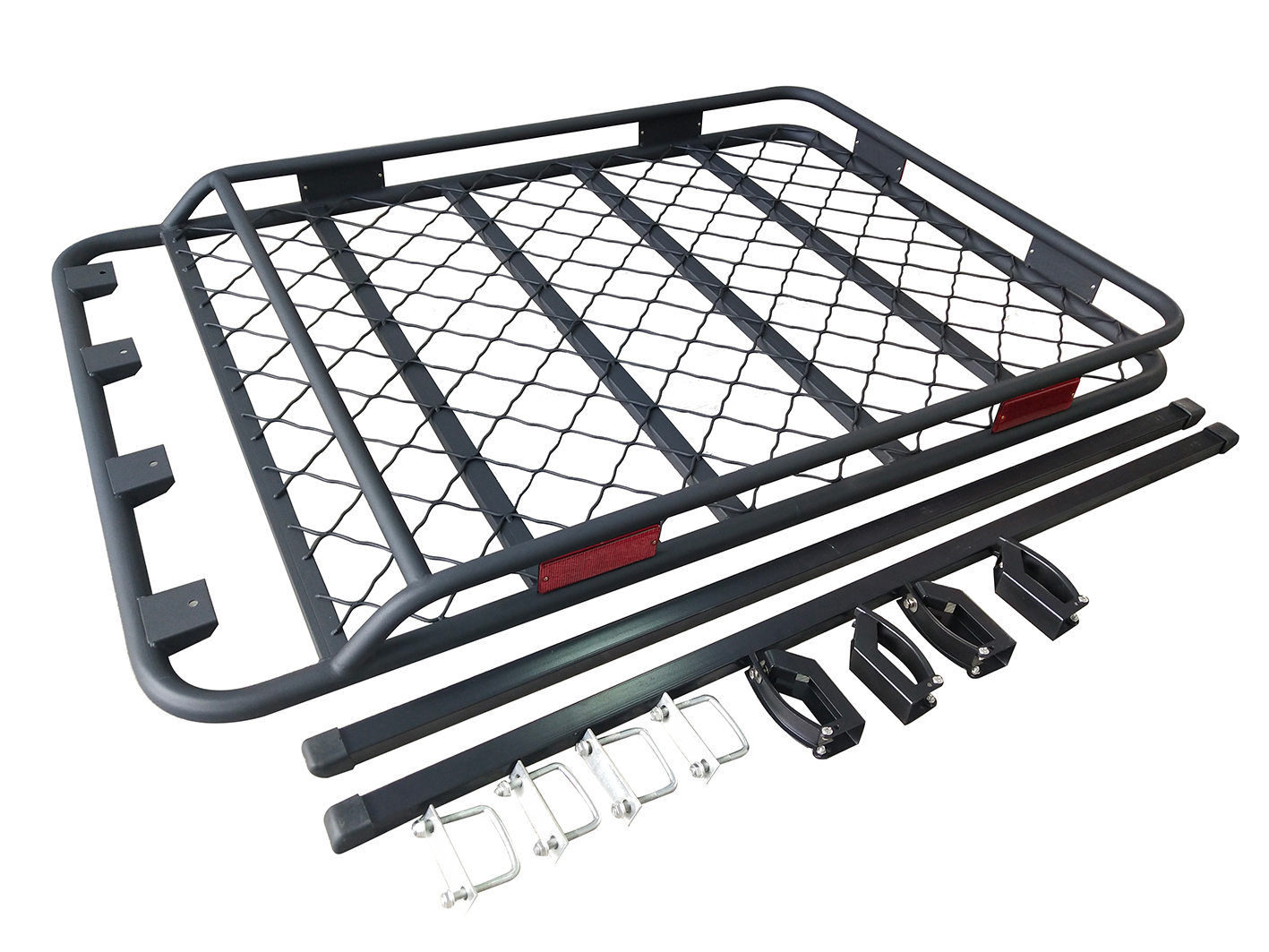 适用于 通用王者带反光器带网格铁质行李框